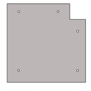 Wall Duct flat 90° Flush Cvr 18'' Wall Duct flat 90° Flush Cvr 18''